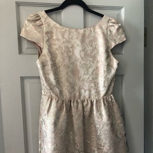 Alice + Olivia Rose Metallic Party Dress